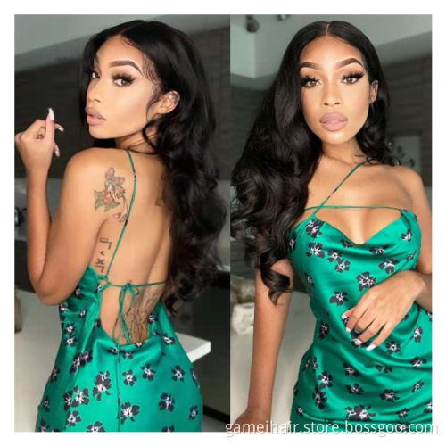 Top Quality natural unprocessed 12A brazilian human hair wig 13*4 HD lace front wig for black woman  wigs human hair lace front